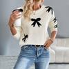 New Versatile Valentine's Day Round Neck Bow Ladies Jacquard Autumn and Winter Knitted Sweater