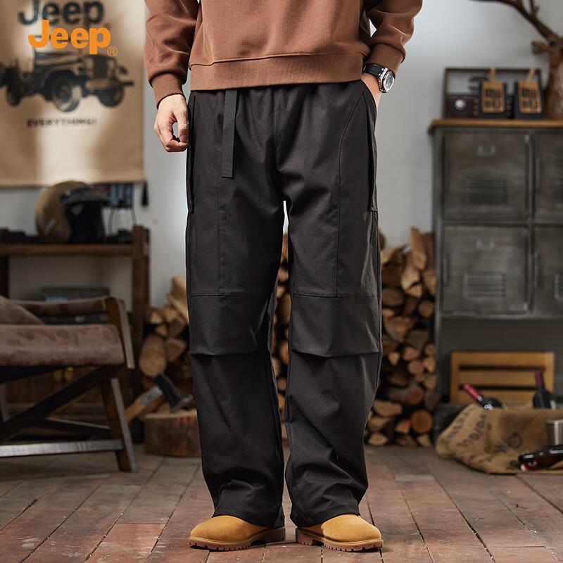 JEEP Men's Loose Straight Casual Cargo Pants