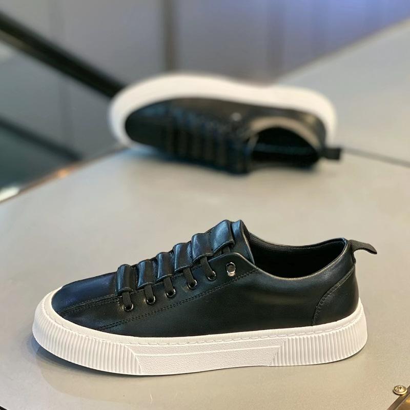 

Мужская обувь Xiaobai 2024 года, новая осенне-зимняя повседневная кожаная обувь с одной педалью, мужская универсальная спортивная обувь для сноуборда, модная обувь 44 чёрный