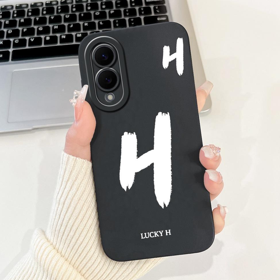 For Samsung Galaxy S25 Edge Case Cover Simple Fashion Letters Luxury Crown Flowers Painted Silicone Phone Case S937U S937B S9370