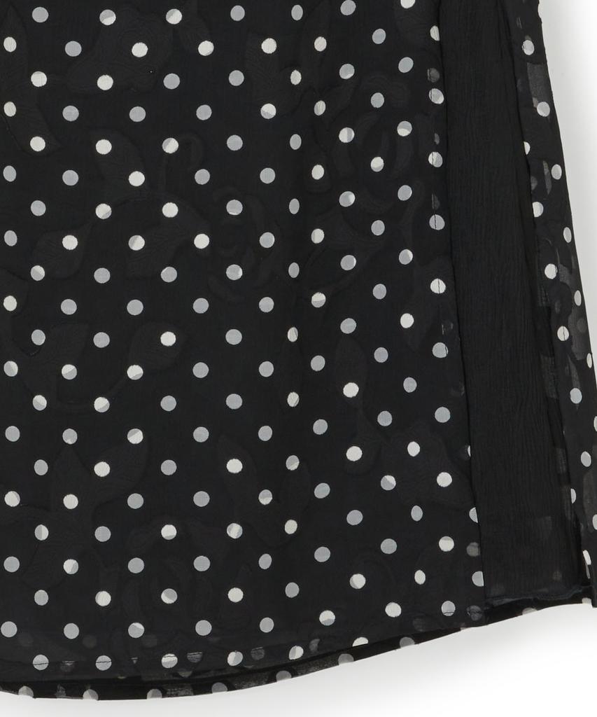 Penfield Dot Flower Layered Skirt Black_Fs2Ws84F