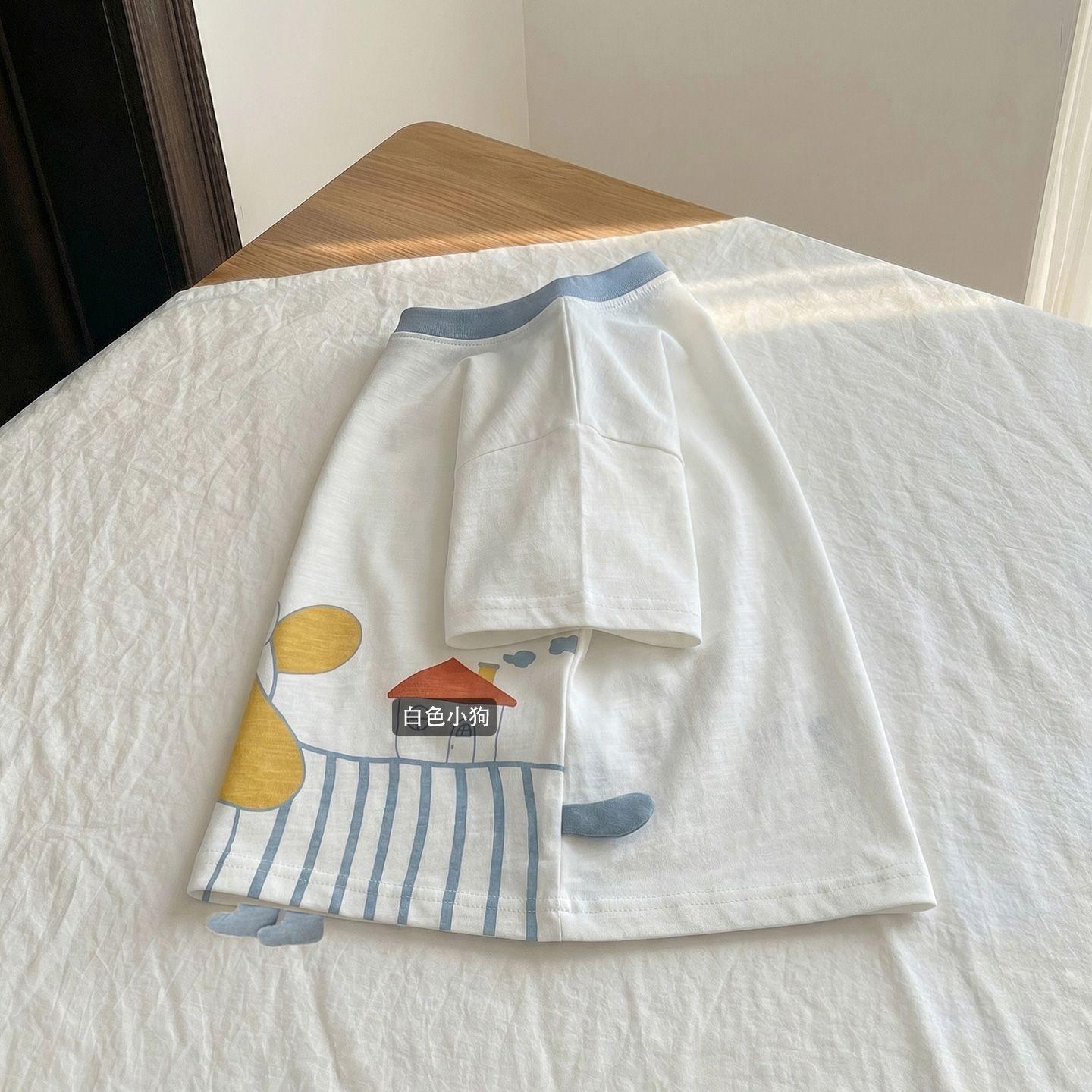 Baby Summer Blue Striped Short Sleeve T Shirt Boys Girls Casual Top 73
