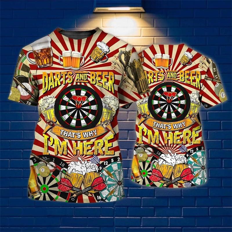 

3D Pirnt New Mens T Shirts Short Sleeve Tops Summer Clothing Dart Turntable Graphic Shirts Mens Streetwear O Neck Pullover Tee 6XL