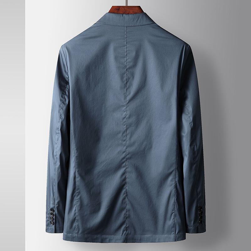 Men's Light Luxury Solid Color Single-Breasted Suit Jacket for Spring/Autumn 2024