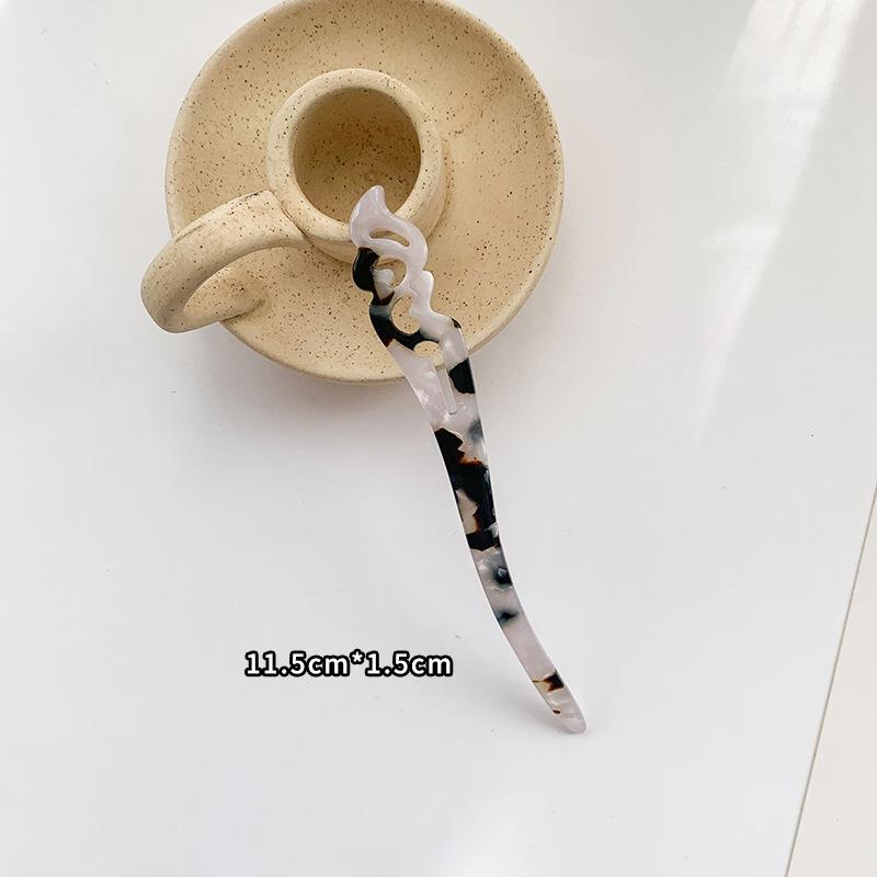 Mode Haarstäbe Haarspangen für Frauen Bunte Marmorstruktur Acetat Haarspange Mädchen Haaraccessoires Haarstäbe Neu