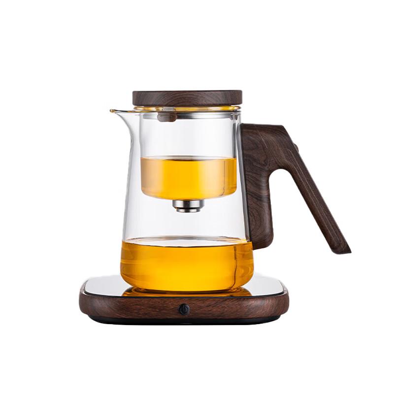 Настольный магнитный заварочный чайник из стекла с подогревателем