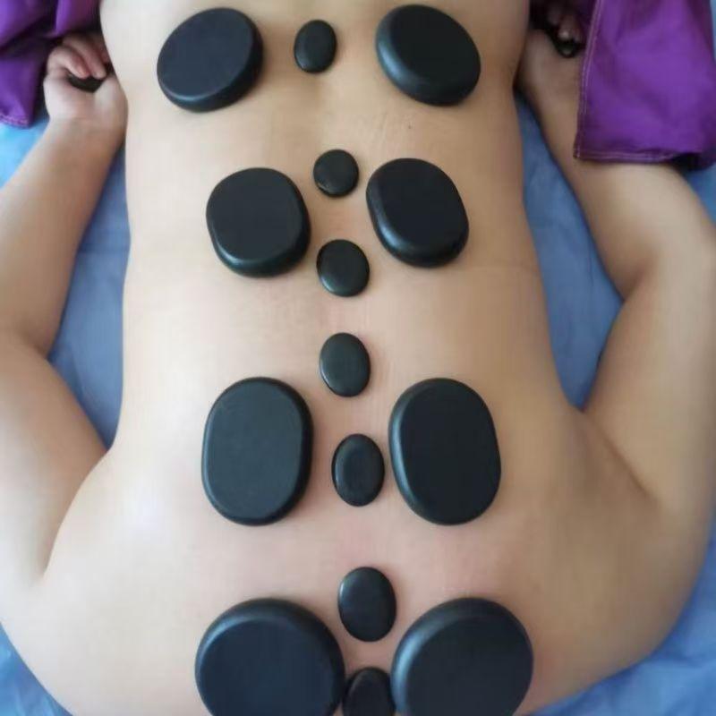 7x11cm 9x7cm 8x8cm Hot Stone Massage lava Stones Natural Energy Massage Spa Stones Set Rock Basalt Wholesale Body Health Care