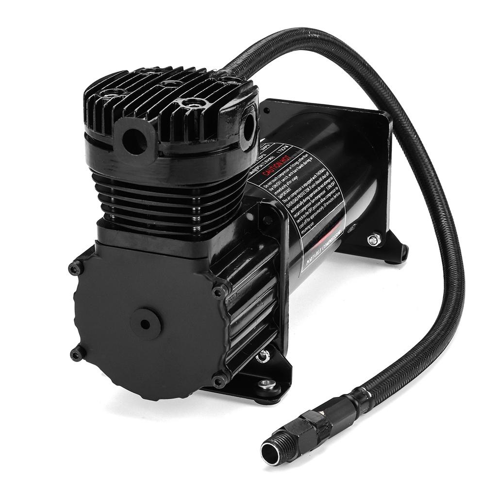 200PSI 444C 12V Max Horn Air Compressor Kit With Relays Switch Black Truck Boat