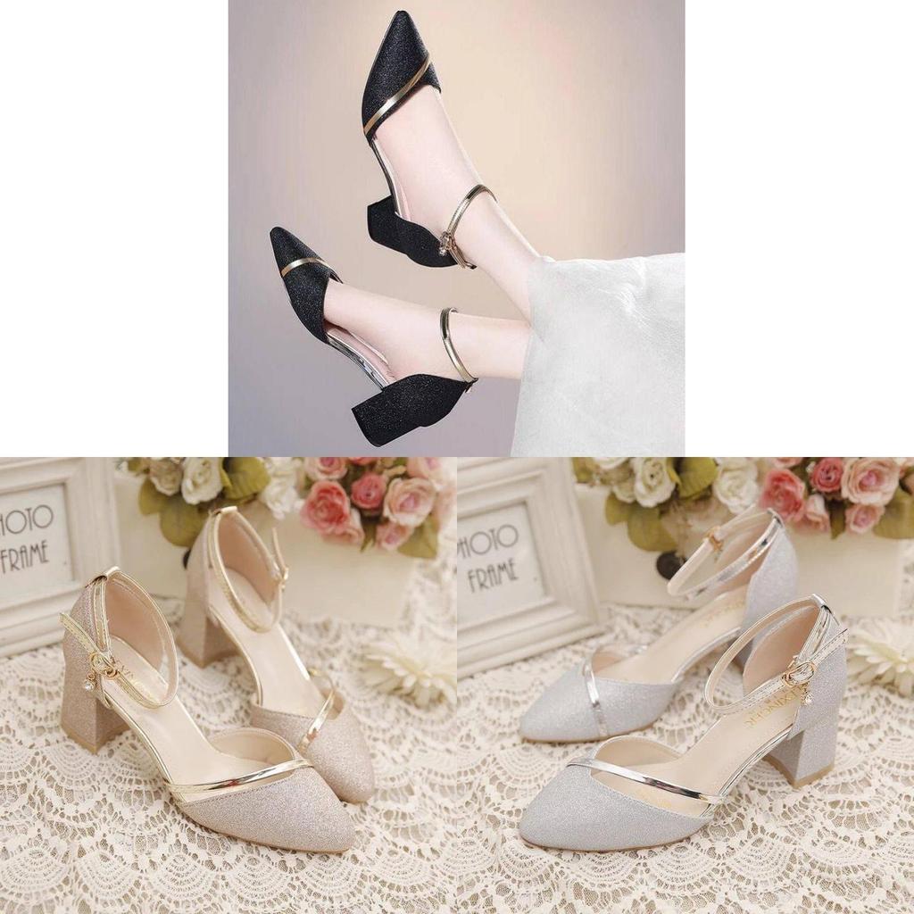 Stylish Summer Womens Flat Sandals With Square Block Heel For Casual Wear