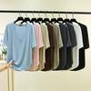Modal Deep U-Neck Tshirt Summer Loose Short-sleeved T-shirts Simple Thin Tees Casual Tee Tops
