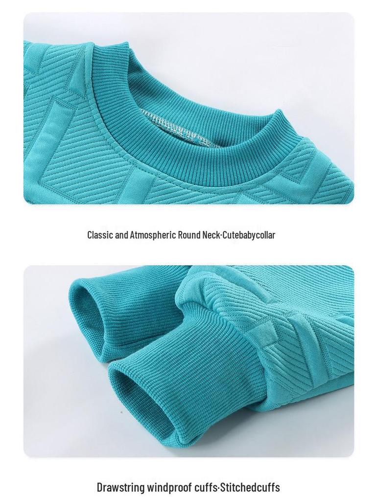 Boys' and Girls' Fall 2025 Sweater Two-Piece Suit - Trendy Casual Outfit for Children