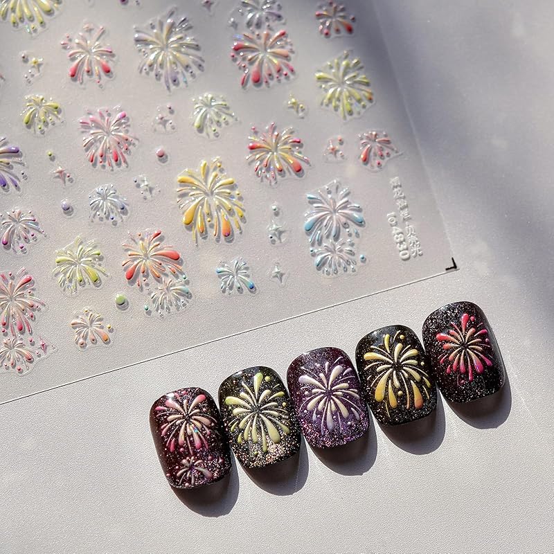 Winter Snowflake Nail Art Stickers, 3D Embossed Exquisite Snowflake Nail Decals Self-Adhesive Christmas Craft Nails Accessories for Women Girls DIY