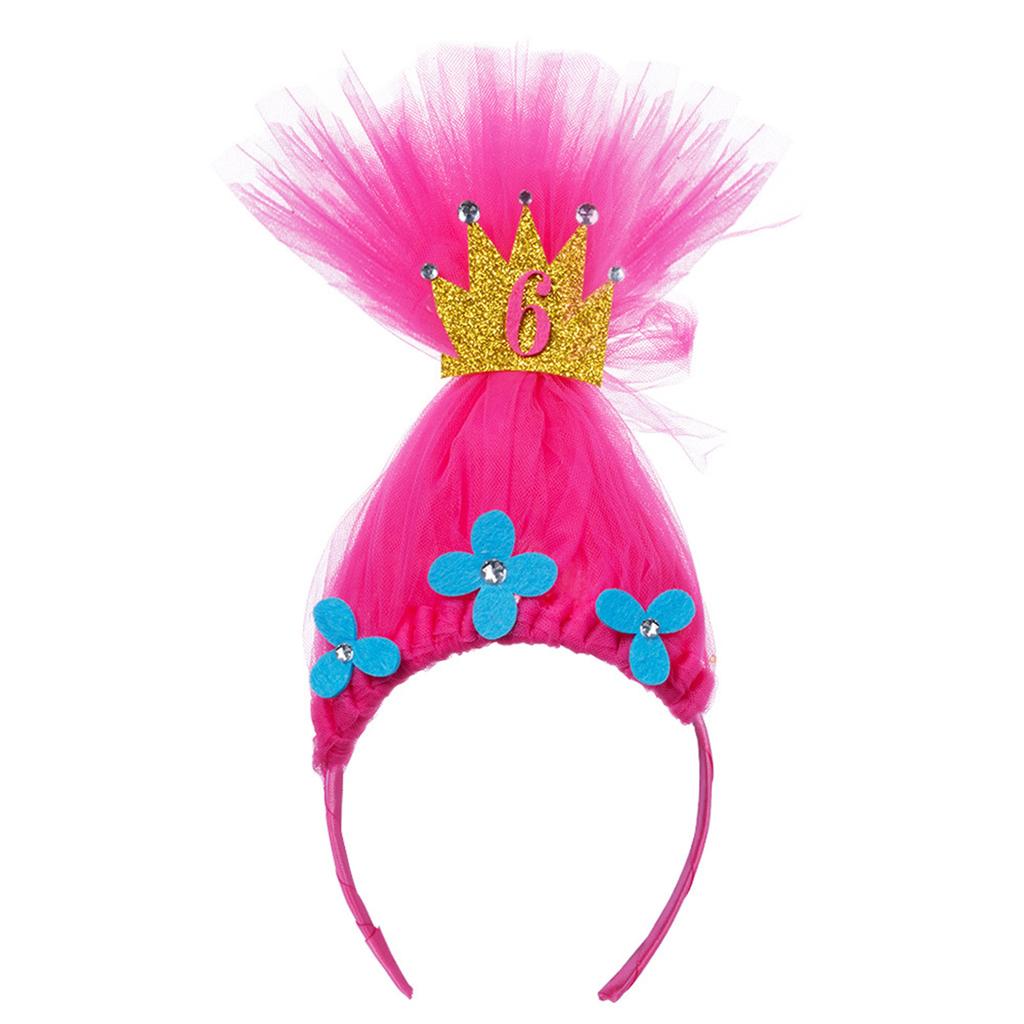 Trolls Poppy Headbands Cosplay Doll Headwear Hairbands Headwear Makeup Washing Face Hairbands Birthday Party
