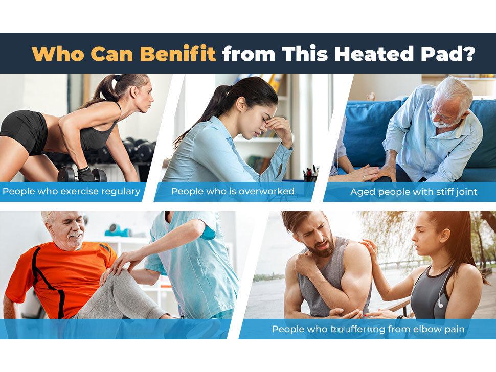 6-Speed Electric Heating Knee Pad for Cold Leg Joint Therapy with Wormwood Compression