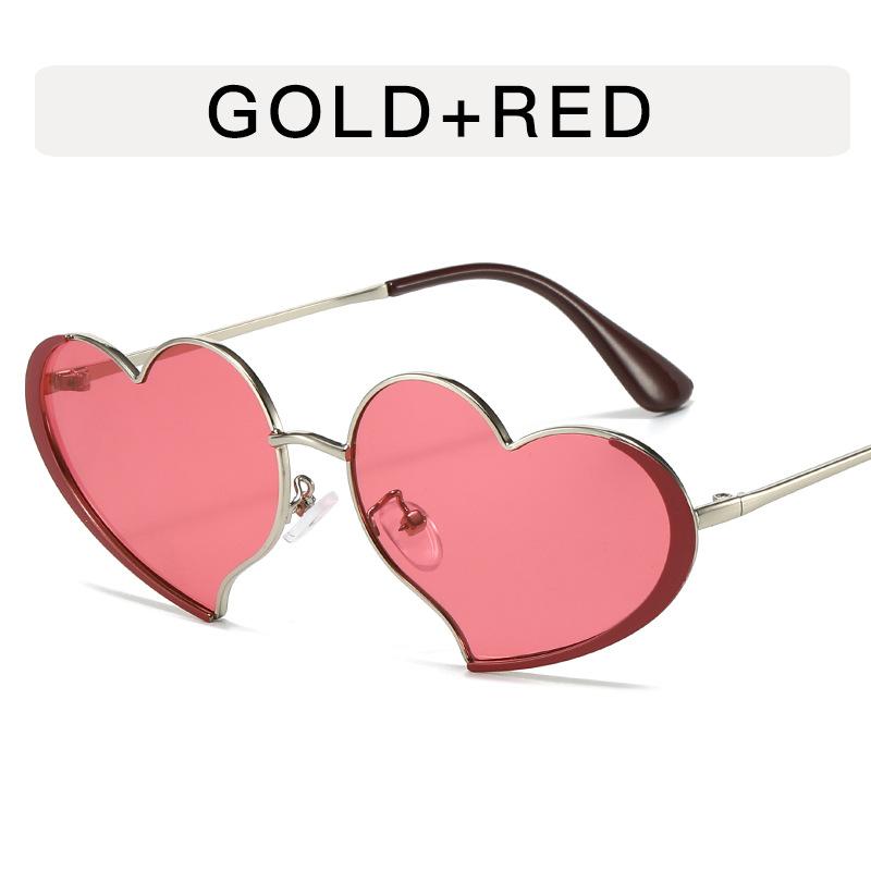 Heart Shape Y2K Sunglasses European and American Style Irregular Peach Heart Sunglasses UV400 Protection Unisex