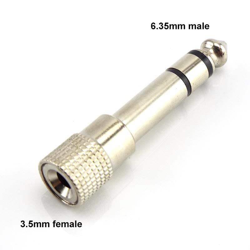 

2 3-полюсный 6,35 мм 6,5 штекер на 3,5 мм гнездо моно стерео разъем для наушников адаптер конвертер аудио штекер позолоченный усилитель B