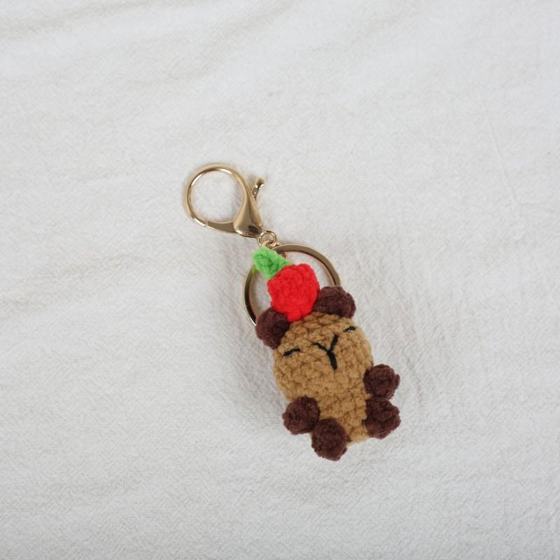 Mini Animal Doll Series Crochet Keychain Knitted Small Rabbit Doll Keyrings Mini Puppy Cute Keychain Custom Accessory