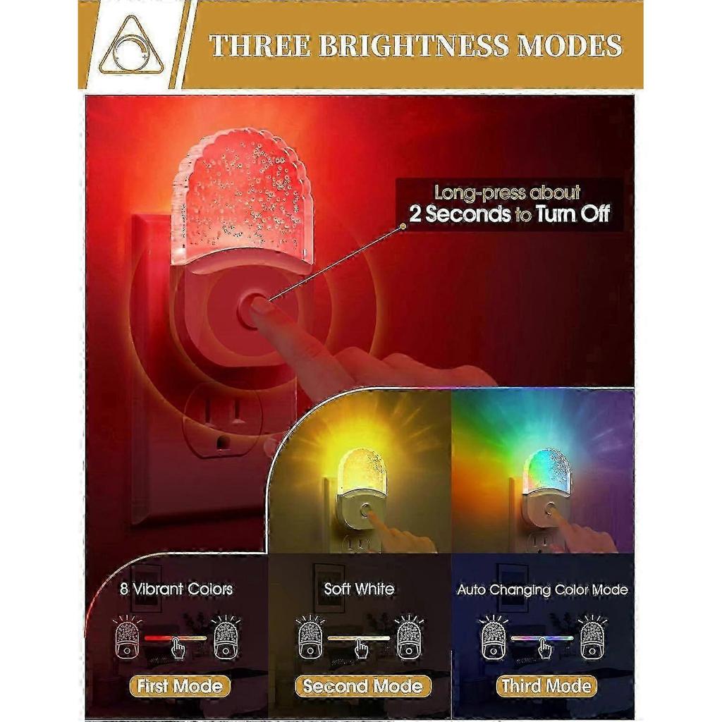 Night Lights Plug Into Wall, Color Changing Night Light for Kids