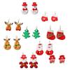 Christmas Tree Pendants Set Felt Decorations with Santa Snowmen Reindeer for Holiday Tree Fireplace Door Car Hanging