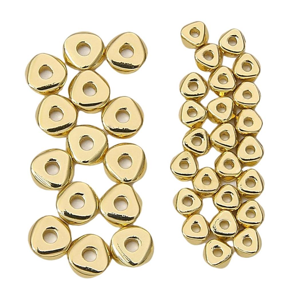10Pcs Copper Triangular Partition Bead For DIY Jewelry Making Craft Accessories