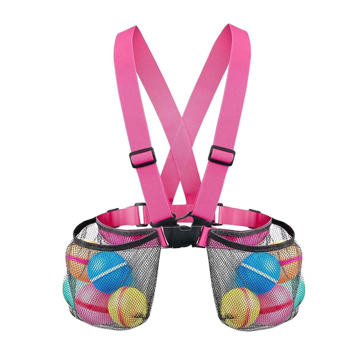 

Рюкзак для переноски водных шаров для детей, сетчатая сумка для хранения водных шаров с регулируемым ремешком для летнего бассейна, пляжного аксессуара розы красного