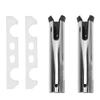 Stainless Steel Fishing Rod Holder 2 Link Tubes Heavy Duty Fishing Rod Rack for Marine Yacht Camper RV Fishing Boat