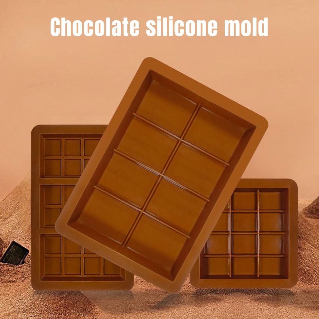 Chocolate Mold, Food Grade Silicone Rectangular Chocolate Baking Mold, Provides Convenient Decoration For Festivals And Occasions,