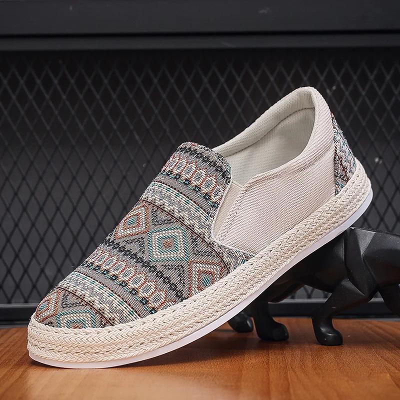Men's Shoes Summer Breathable Lazy Casual Shoes Versatile Board Shoes Men's Cloth Shoes Sailing Shoes Men Sweat-Absorbant