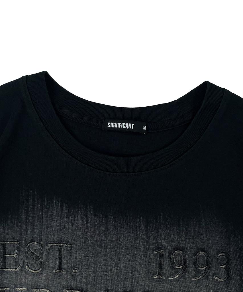 Sigeunipikeonteu Vintage Brushed Washed Short Sleeve T-Shirt Lq2Tu309_Black