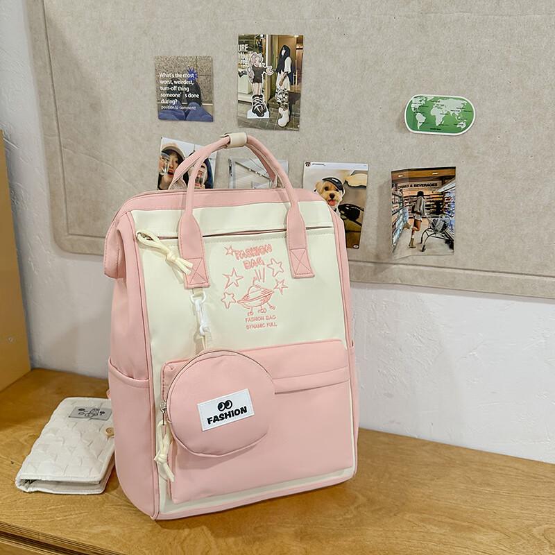 

Versatile Colorblock Large Capacity Student Backpack