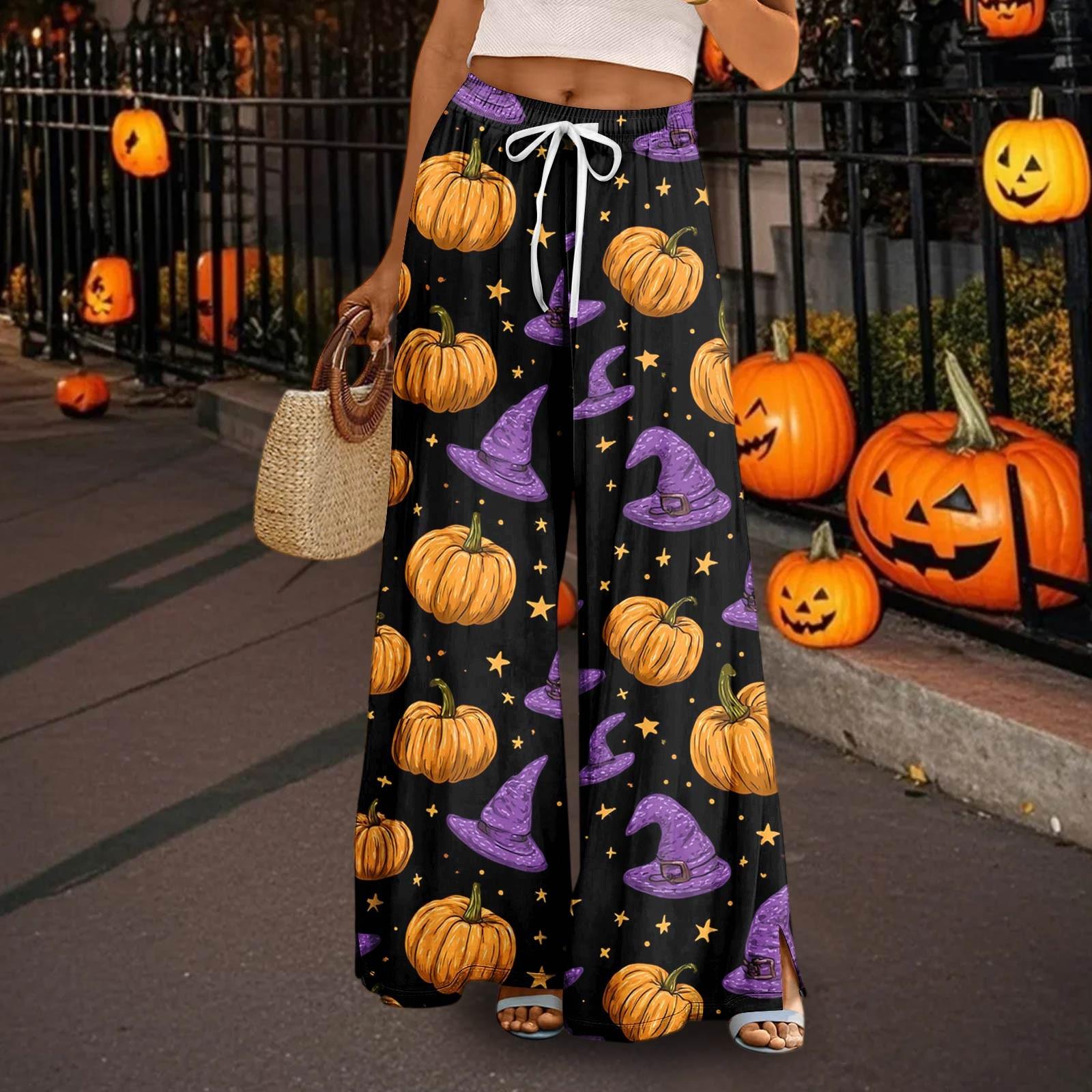 

Женские повседневные брюки с широкими штанинами, эластичным поясом, карманом, принтом, регулируемой завязкой XL