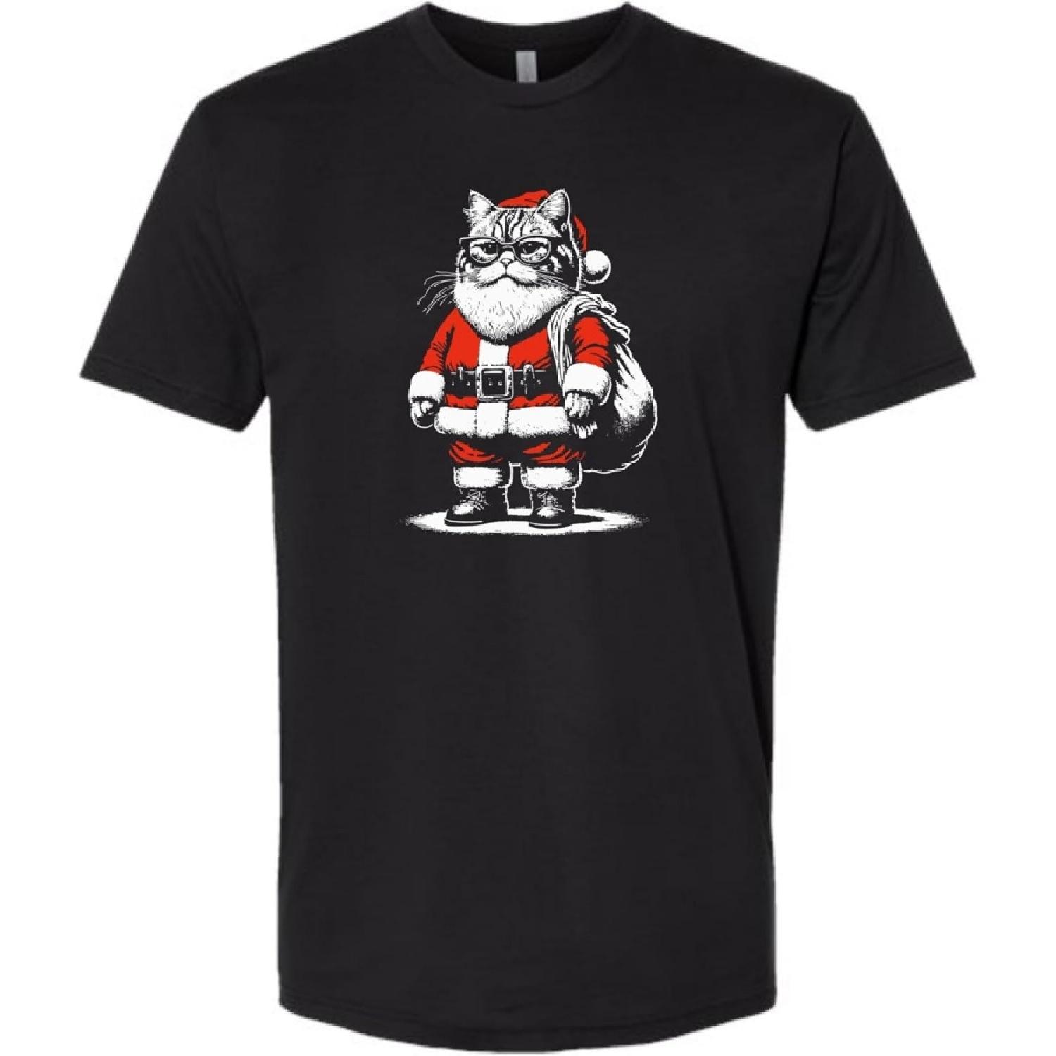 Go All Out Santa Paws Funny Cat Christmas Santa Claus Gift Idea Mens Women Deluxe Soft T-Shirt S