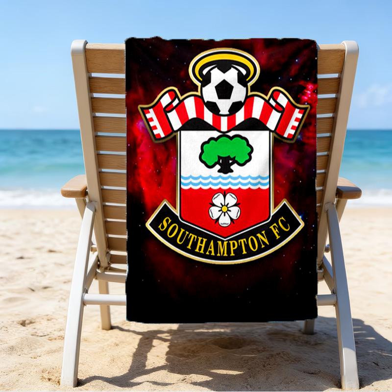 Asciugamano da Spiaggia Stampato con Stemma FC, Microfibra Super Morbida, Regalo Perfetto per Compleanno, per Piscina, Spiaggia, Viaggio, per famiglia e amici