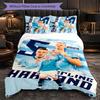 Biancheria da Letto a Tema Erling Haaland Set 3 Pezzi Copripiumino Biancheria da Letto Decorativa Per Stanza Adolescenti Decorazione Casa