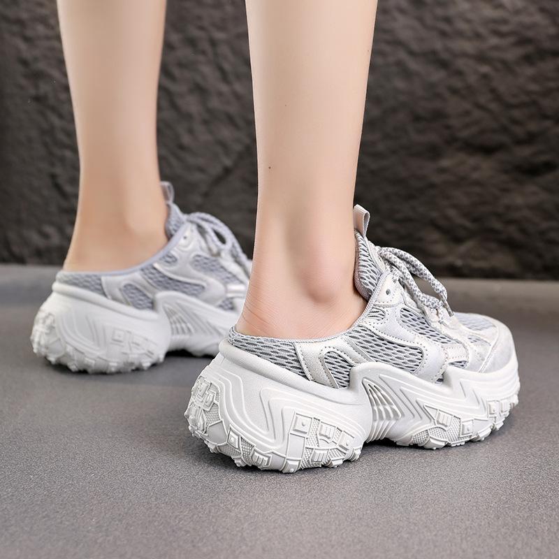 Old Dirty Durian Platform Women's 2025 New Casual Versatile Mesh Heightening Sneakers