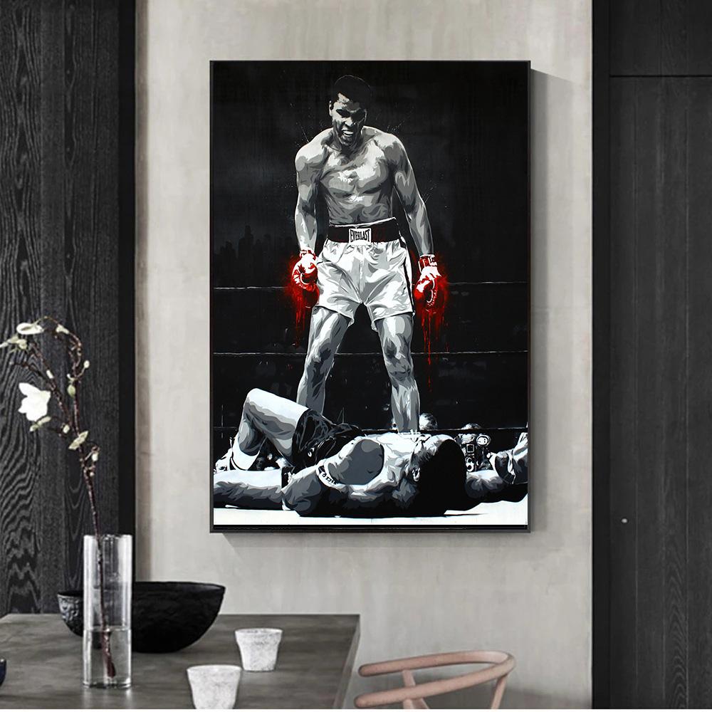 Boxer Wall Art Poster Motivational Quote Home Decor Pictures Prints Canvas Painting Living Room Decor
