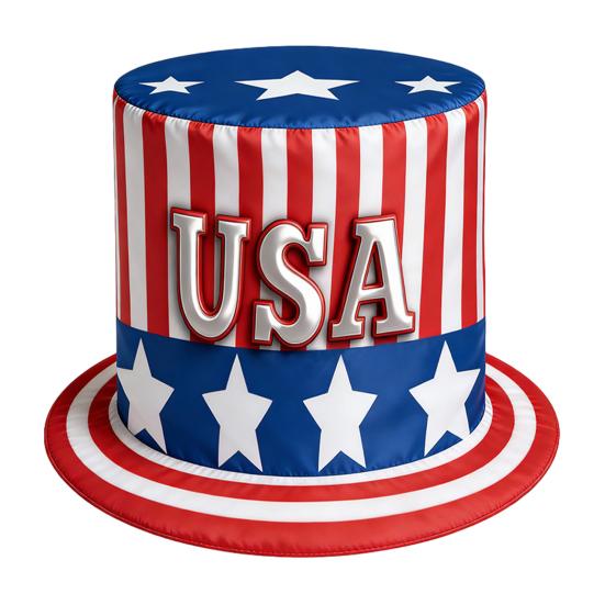 American Flag Top Hat Uncle Costume Hat for 4th of F