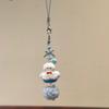 Festlicher Schneemann Schneeflocke Handy-Anhänger Schlüsselanhänger Harz Handy-Lanyard Winter Feiertagsgeschenk Für Weihnachtsdekoration