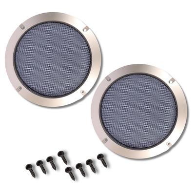ENN LLC 66/95/124/153/184/225/274mm Car Speaker Grille Set of 2 (Gold, 124mm)