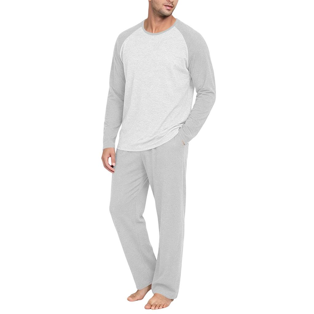 Men's Long Sleeve Pajama Set - Comfortable Sleepwear for Home Loungewear