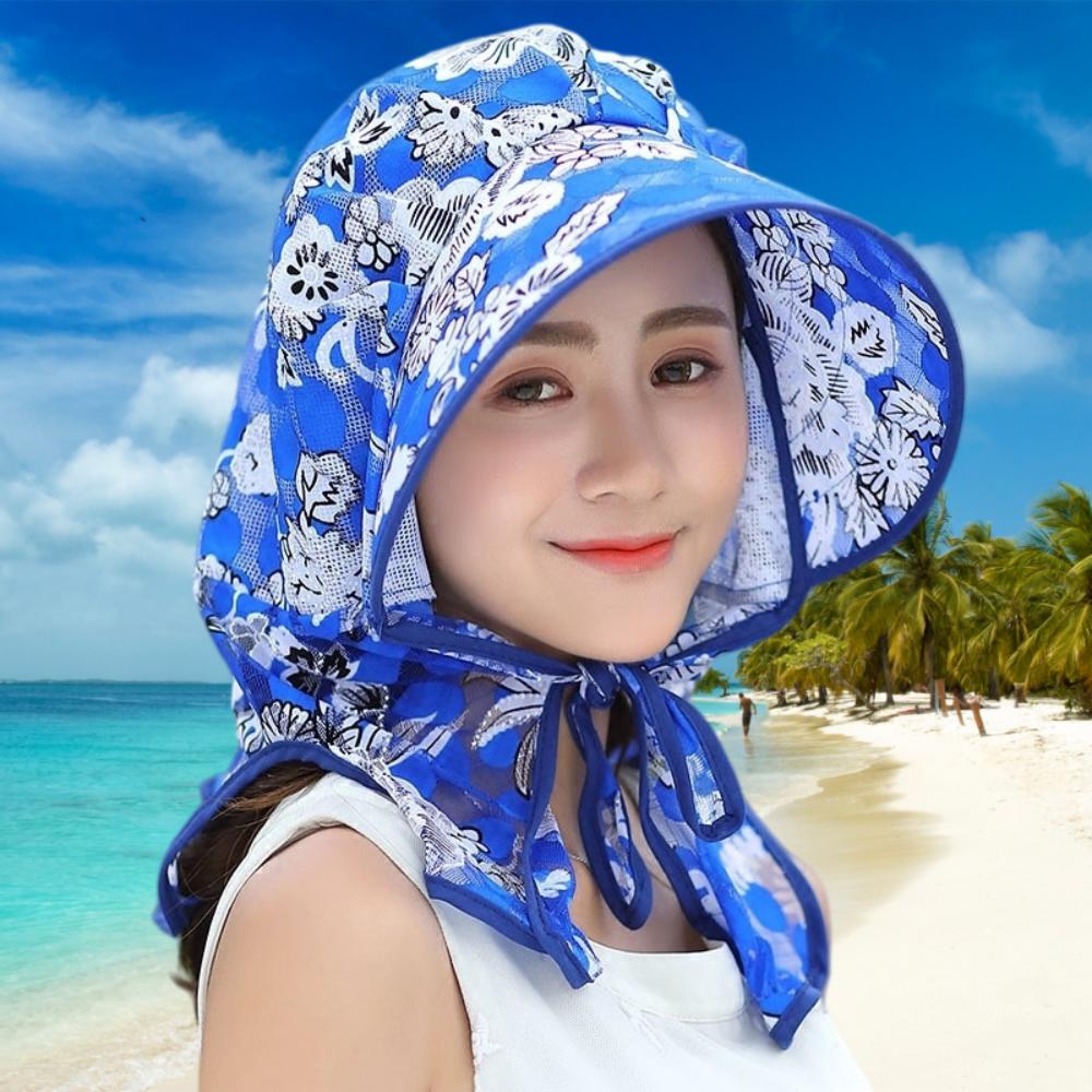 

Wide Brim Women s Sun Hat UV Protection Lightweight Tea Picking Work Hat Breathable Full Wrap Fisherman s Hat Summer Outdoor синій