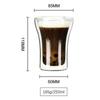 1/2/4 Stück Doppelwandiges Glas Kaffeetasse Wärmeisolierung Elektrische Fackelform Cappuccino Frühstücksglas Kaltgetränke Eiskrug