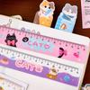 Cute Cat Magnetic Bookmark Ruler Reading Gift Pagination Mark Stationery Reading Book Clip School Office Supplies