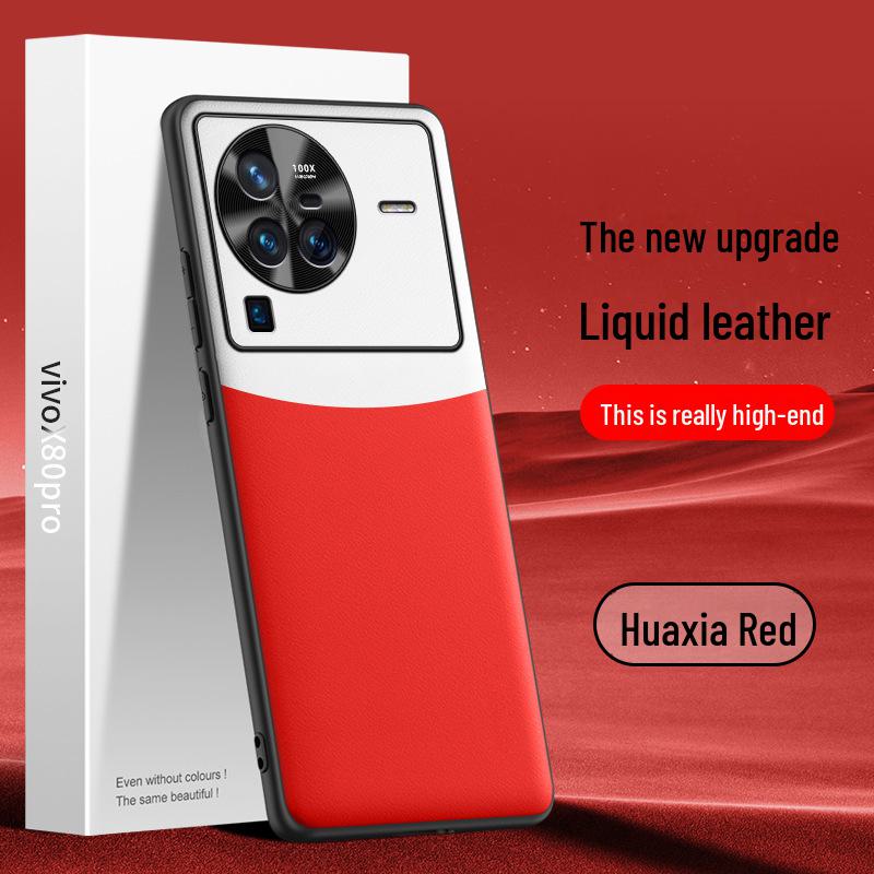 Protective Liquid Leather Case for Vivo X80 Pro Phone, Anti-fall and Anti-fouling Cover. Get Yours Now!