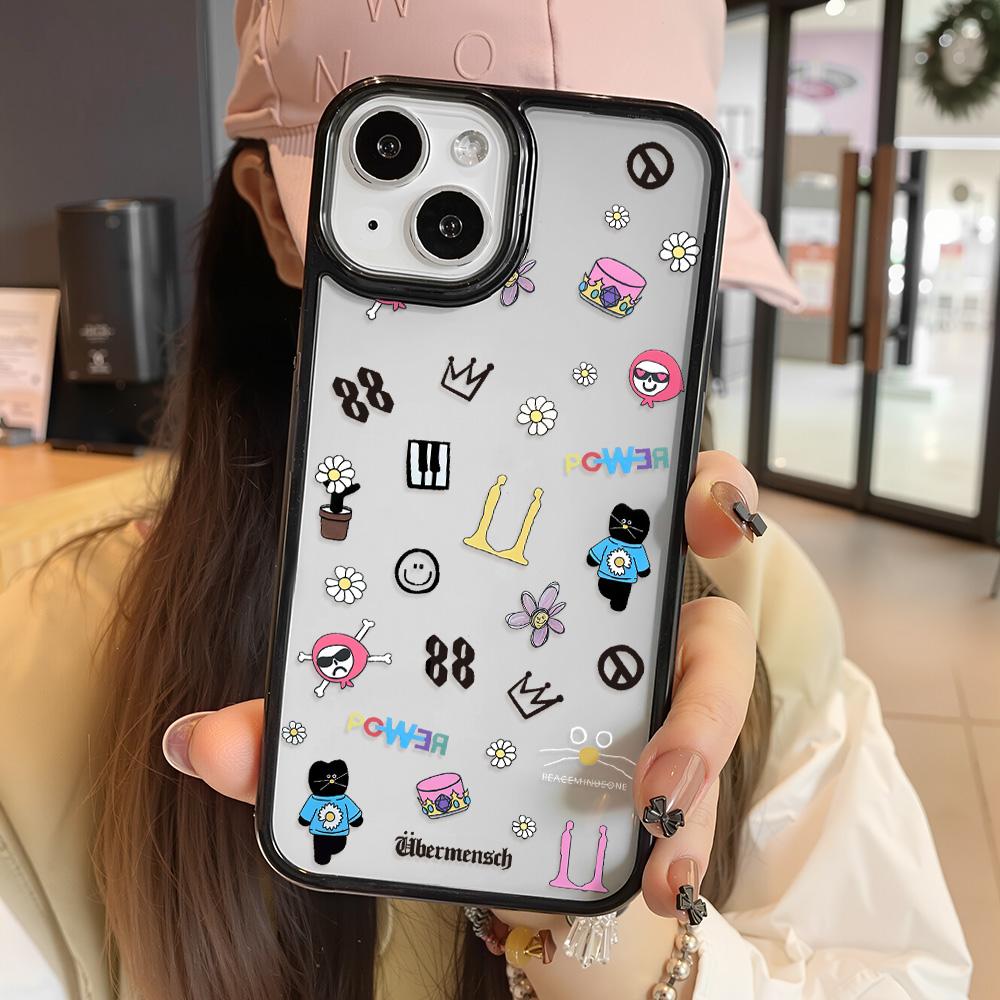 Acrylic Phone Case for iPhone 11 12 13 14 Pro 12 14 16 Pro Max for Samsung A16 A36 A56 S24 FE High-quality Painted Anti-fall Mobile Phone Case