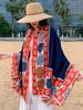 New Summer Elegant Women Silk Scarf Beach Long Wrap Shawl Vintage Red Print Sunscreen Bandana Hijab Mujer Bohemian Scarve Pareo