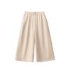 Woven Seven-Quarter Pants Summer Casual Shorts Women Bottoms Bean-Juice-Khaki 962627509-1
