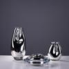 Glass Vase Silver Geometric Arc Flower Vase Flower Arrangement Accessories Hydroponics Terrarium Home Decoration Accessories