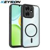 KEYSION Transparent Magnetic Phone Case for HONOR X6d 5G Soft Silicone+PC HD Clear Shockproof Cover for Huawei Honor 500 Smart 5G