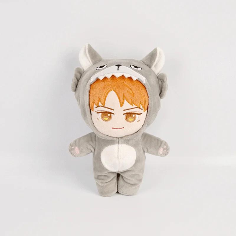 Korean 20Cm Plush Toy Baek Hyun Chanyeol Xiumin Suho Sehun Kai D.O.Chen Plush Dolls With Doll S Clothes Outfit For Gifts
